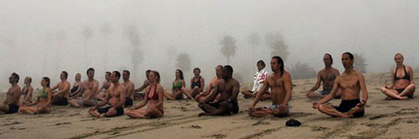 Meditating in the mystic mist.